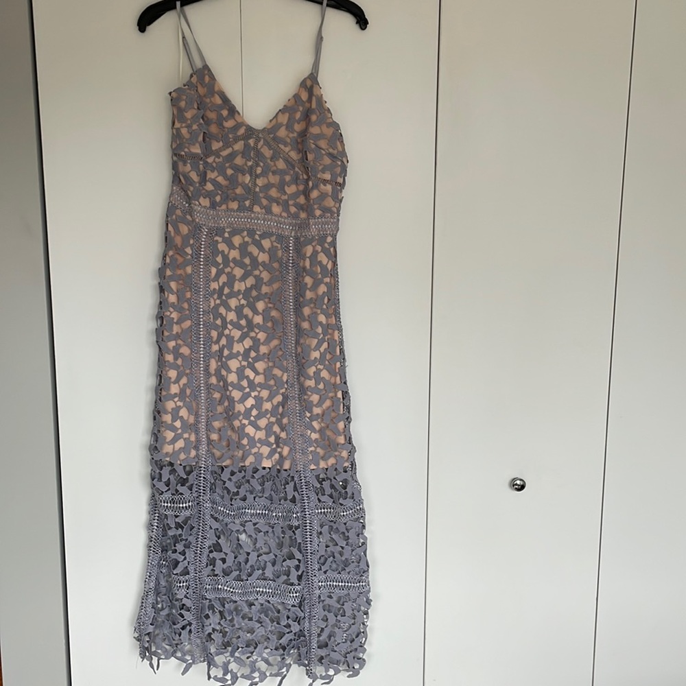 HD in Paris blue dress